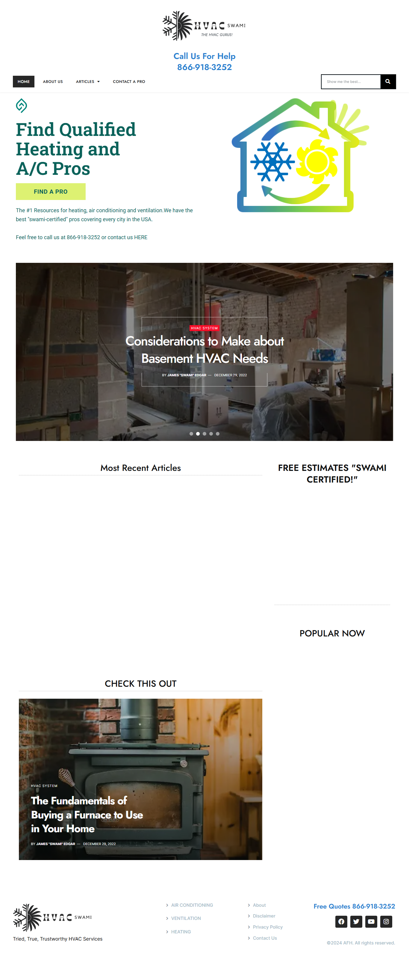 Responsive and User-Friendly HVAC Swami Website Design